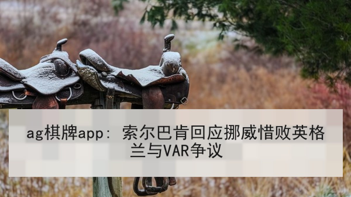 ag棋牌app: 索尔巴肯回应挪威惜败英格兰与VAR争议